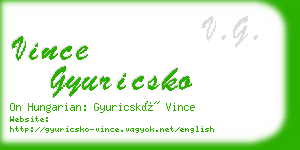 vince gyuricsko business card